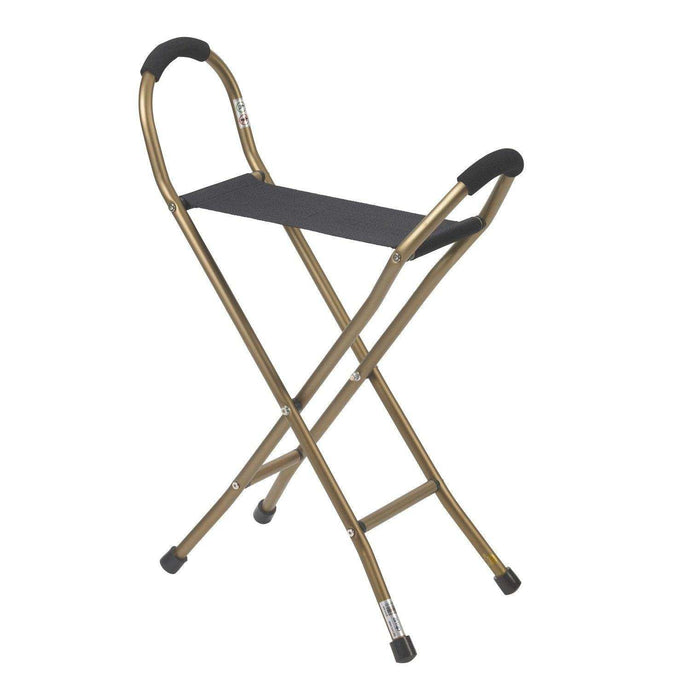Drive Medical Folding Lightweight Cane with Sling Style Seat - Elvoros