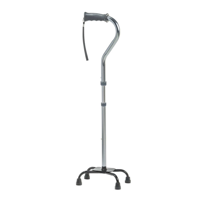 Drive Medical Folding Quad Cane, Small Base, Charcoal - Elvoros