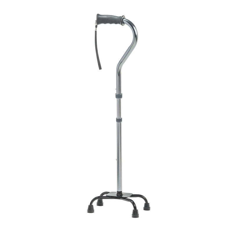 Drive Medical Folding Quad Cane, Small Base, Charcoal - Elvoros