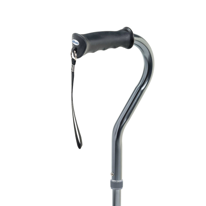 Drive Medical Folding Quad Cane, Small Base, Charcoal - Elvoros