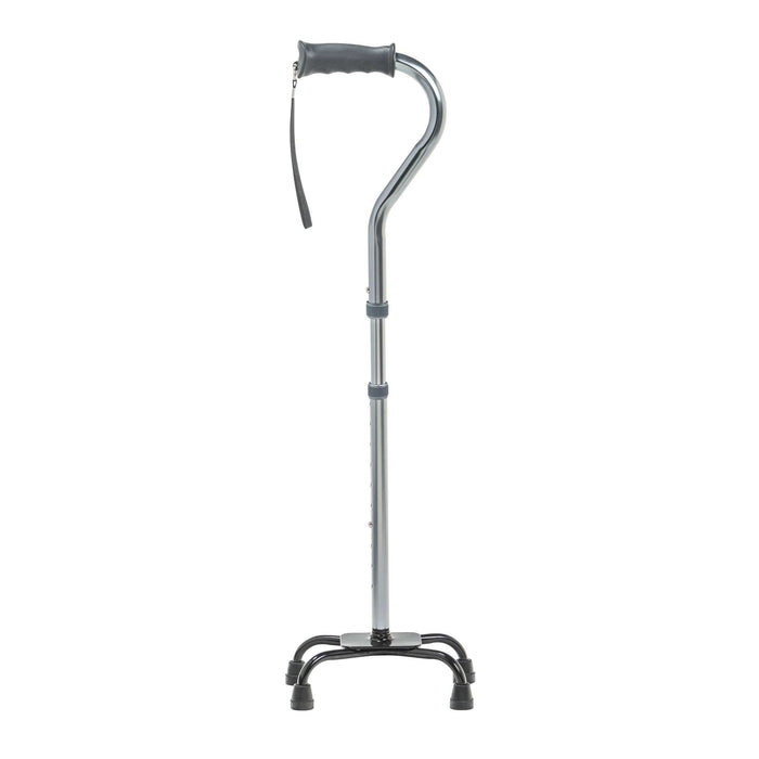 Drive Medical Folding Quad Cane, Small Base, Charcoal - Elvoros