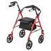Drive Medical Four Wheel Rollator Rolling Walker with Fold Up Removable Back Support - Elvoros