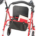 Drive Medical Four Wheel Rollator Rolling Walker with Fold Up Removable Back Support - Elvoros