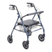 Drive Medical Heavy Duty Bariatric Rollator Rolling Walker with Large Padded Seat - Elvoros