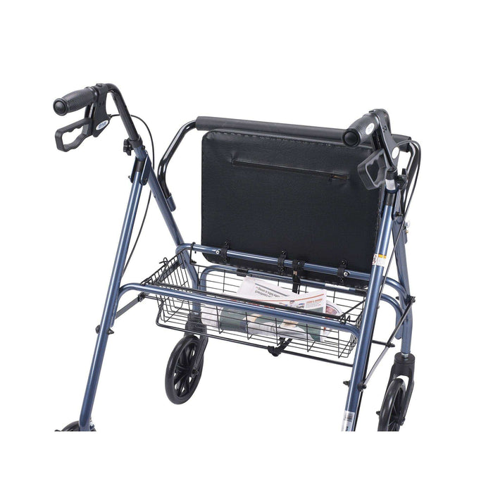 Drive Medical Heavy Duty Bariatric Rollator Rolling Walker with Large Padded Seat - Elvoros