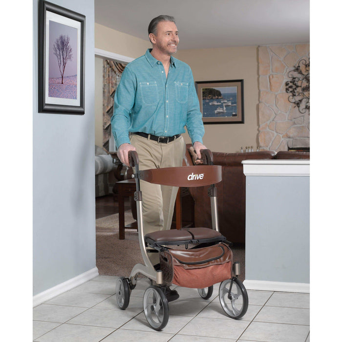 Drive Medical Nitro DLX Euro Style Rollator Rolling Walker - Elvoros