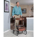 Drive Medical Nitro DLX Euro Style Rollator Rolling Walker - Elvoros