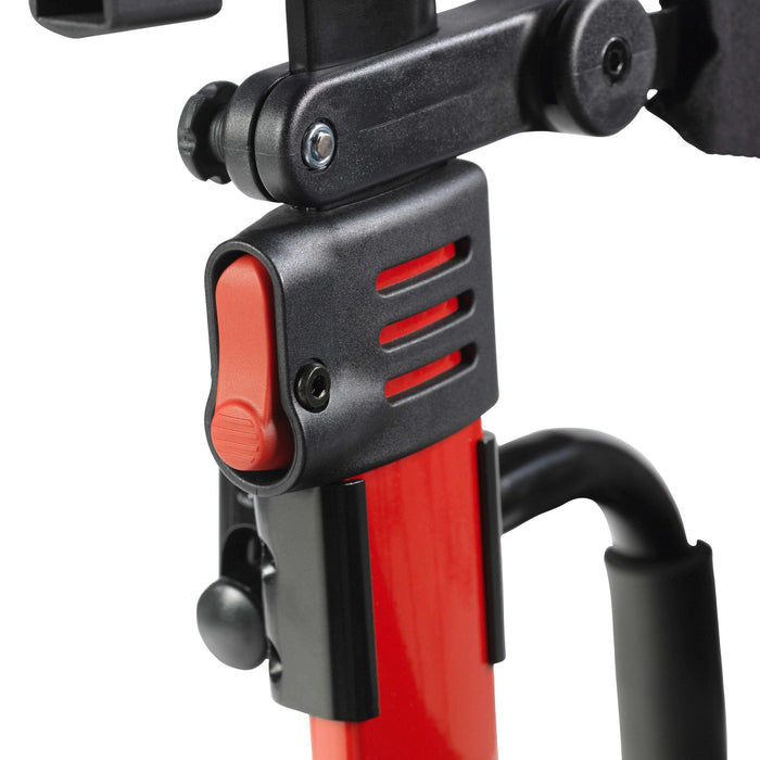 Drive Medical Nitro Duet Dual Function Transport Wheelchair and Rollator Rolling Walker - Red - Elvoros