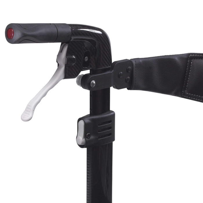 Drive Medical Nitro Elite CF Carbon Fiber Rollator Rolling Walker - Black - Elvoros