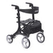 Drive Medical Nitro Elite CF Carbon Fiber Rollator Rolling Walker - Black - Elvoros