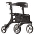 Drive Medical Nitro Elite CF Carbon Fiber Rollator Rolling Walker - Black - Elvoros
