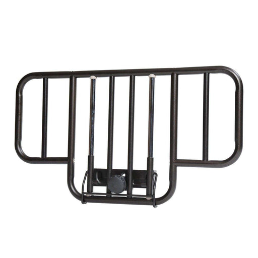 Drive Medical No Gap Half Length Side Bed Rails with Brown Vein Finish - 1 Pair - Elvoros