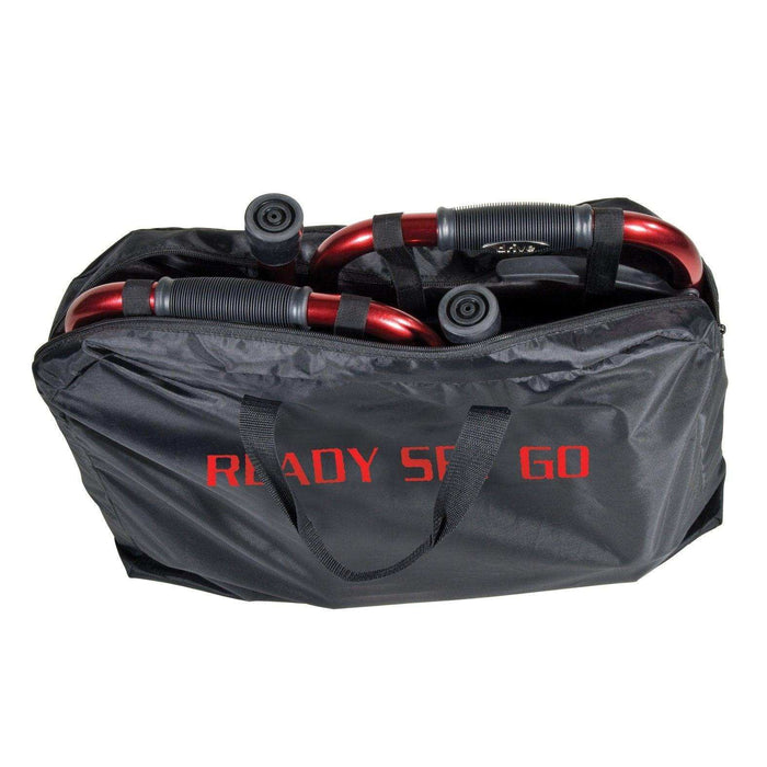 Drive Medical Portable Folding Travel Walker with 5" Wheels and Fold up Legs - Elvoros