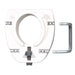 Drive Medical Premium Plastic Raised Toilet Seat with Lock and Padded Armrests, Elongated - Elvoros