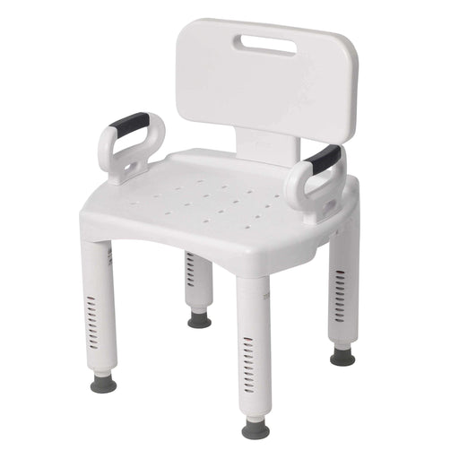 Drive Medical Premium Series Shower Chair with Back and Arms - Elvoros
