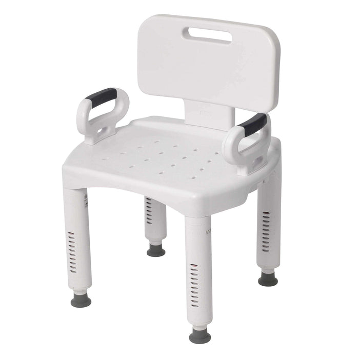 Drive Medical Premium Series Shower Chair with Back and Arms - Elvoros