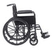 Drive Medical Silver Sport 1 Wheelchair with Full Arms and Swing away Removable Footrest - Elvoros