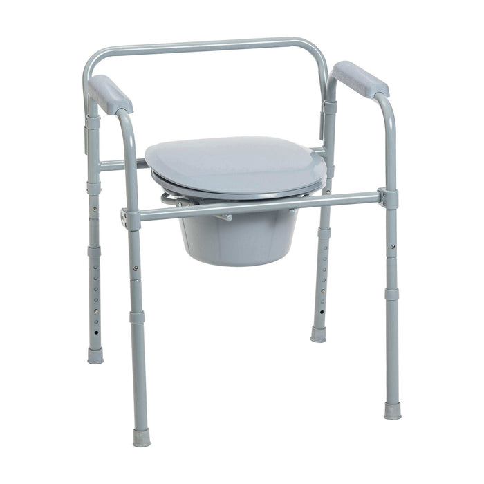 Drive Medical Steel Folding Frame Commode - Elvoros