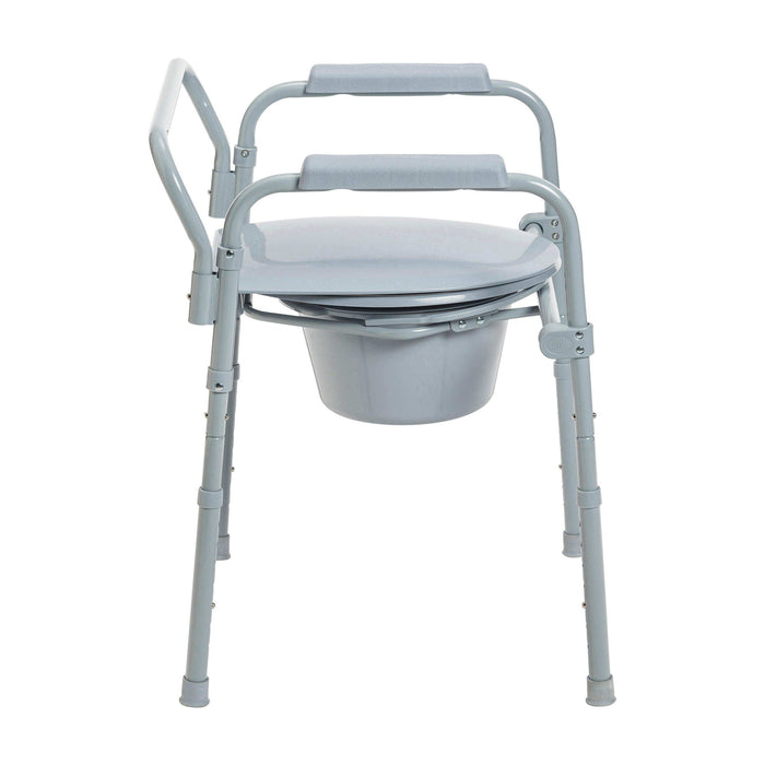 Drive Medical Steel Folding Frame Commode - Elvoros
