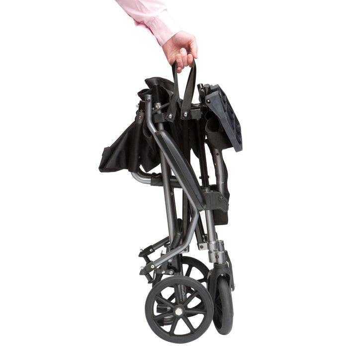 Drive Medical Travelite Chair in a Bag Transport Wheelchair - Elvoros