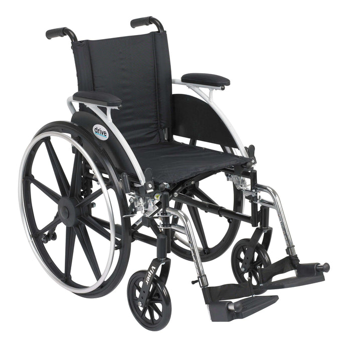 Drive Medical Viper Wheelchair with Flip Back Removable Arms - Elvoros