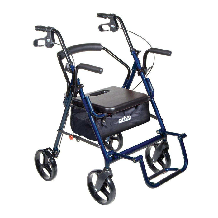 Duet Dual Function Transport Wheelchair Rollator Rolling Walker - Elvoros