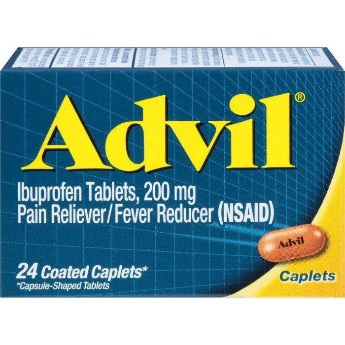 Advil Pain Relievers and Fever Reducer Coated Caplets - 24 Count - Elvoros