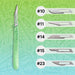 FifthPulse Disposable Scalpel Knife - #11 - Individually Wrapped Sterile Scalpel Blades - Elvoros