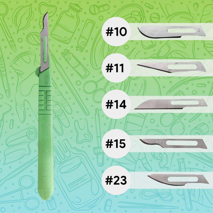 FifthPulse’s Disposable Scalpel Knife #15 - Individually Wrapped Sterile Scalpel Blades - Elvoros