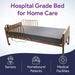 Full Electric Hospital Bed - Foam Mattress - Full Rails - 36x80 Adjustable Height - Elvoros