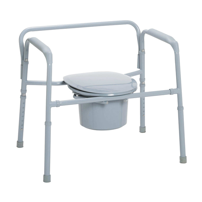 Heavy Duty Bariatric Folding Bedside Commode Chair - Elvoros