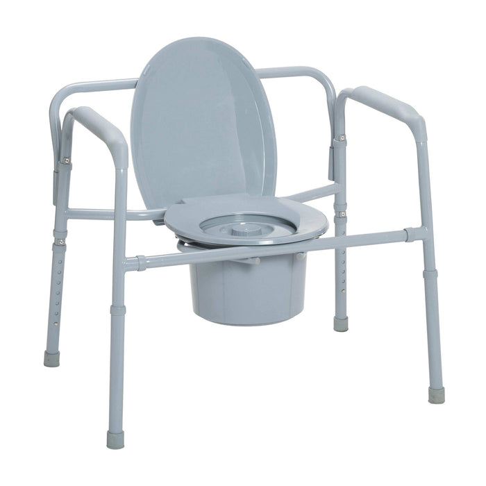 Heavy Duty Bariatric Folding Bedside Commode Chair - Elvoros