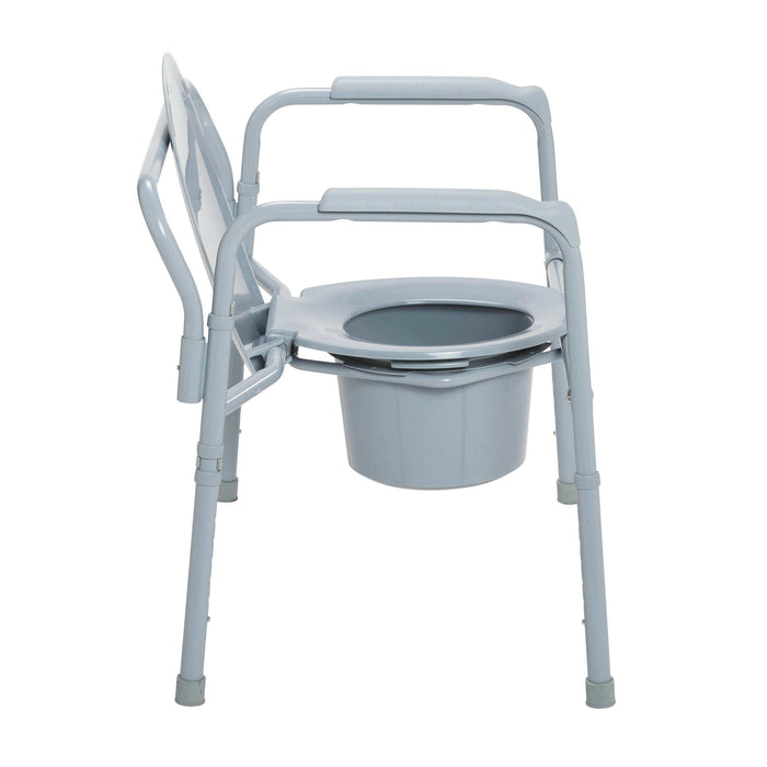 Heavy Duty Bariatric Folding Bedside Commode Chair - Elvoros
