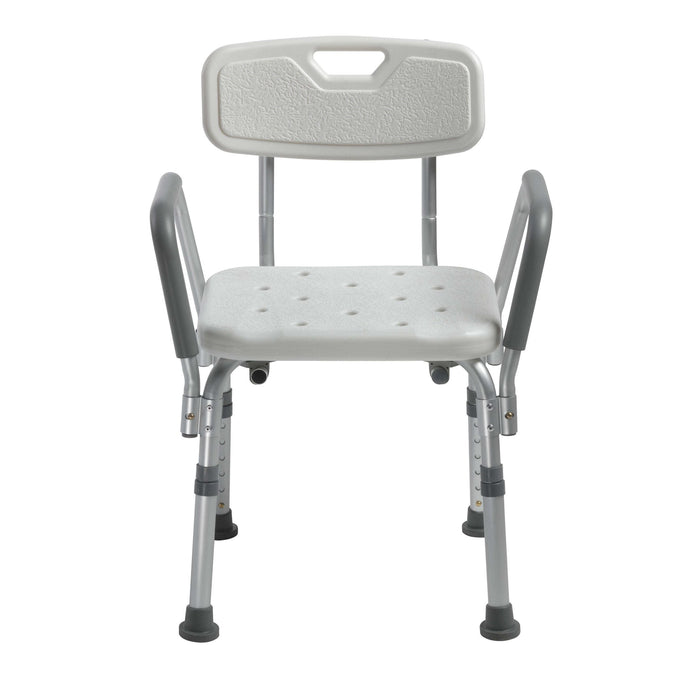 Knock Down Bath Bench with Back and Padded Arms - Elvoros