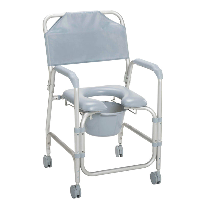 Lightweight Portable Shower Commode Chair with Casters - Elvoros