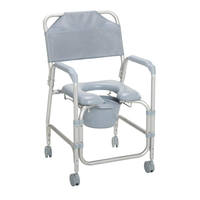 Lightweight Portable Shower Commode Chair with Casters - Elvoros