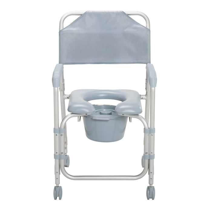 Lightweight Portable Shower Commode Chair with Casters - Elvoros