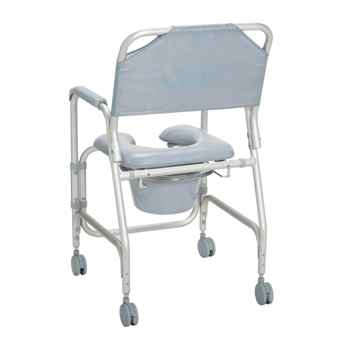 Lightweight Portable Shower Commode Chair with Casters - Elvoros
