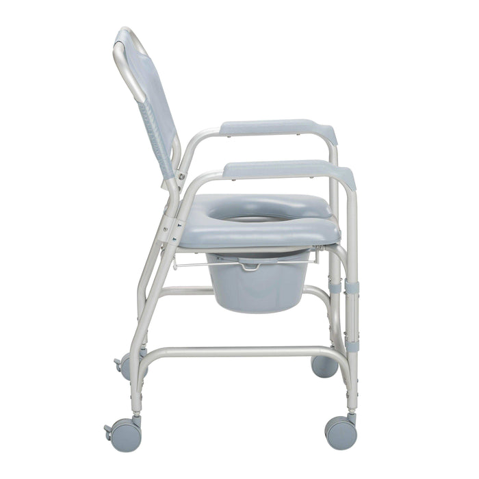 Lightweight Portable Shower Commode Chair with Casters - Elvoros