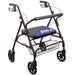 Medacure Bariatric Steel Rollator Walker with Seat – Height Adjustable - Elvoros