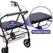 Medacure Bariatric Steel Rollator Walker with Seat – Height Adjustable - Elvoros