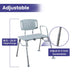Medacure Bariatric Transfer Bench Shower Chair for Bathtub - 500 lb - Elvoros