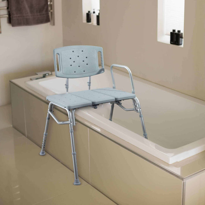 Medacure Bariatric Transfer Bench Shower Chair for Bathtub - 500 lb - Elvoros