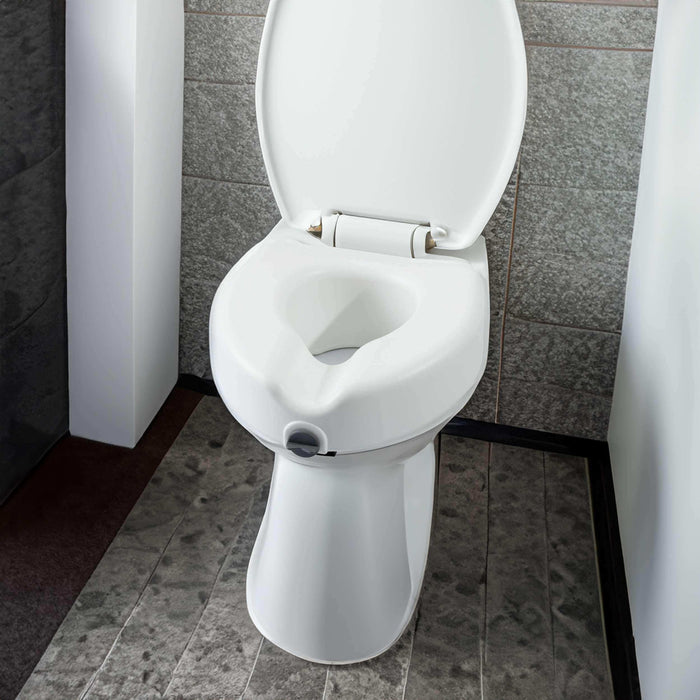 Medacure Locking Toilet Seat - Raised Toilet Seat Riser for Seniors - Elvoros