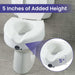 Medacure Locking Toilet Seat - Raised Toilet Seat Riser for Seniors - Elvoros