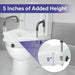 Medacure Locking Toilet Seat with Arms - Raised Toilet Seat Riser for Seniors - Elvoros