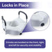 Medacure Locking Toilet Seat with Arms - Raised Toilet Seat Riser for Seniors - Elvoros