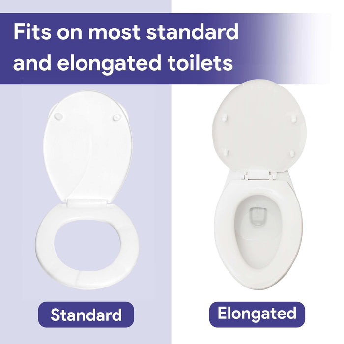 Medacure Locking Toilet Seat with Arms - Raised Toilet Seat Riser for Seniors - Elvoros