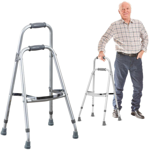 Medacure Side Stepper Hemi Walkers for Seniors - Silver Lightweight Walker - Elvoros