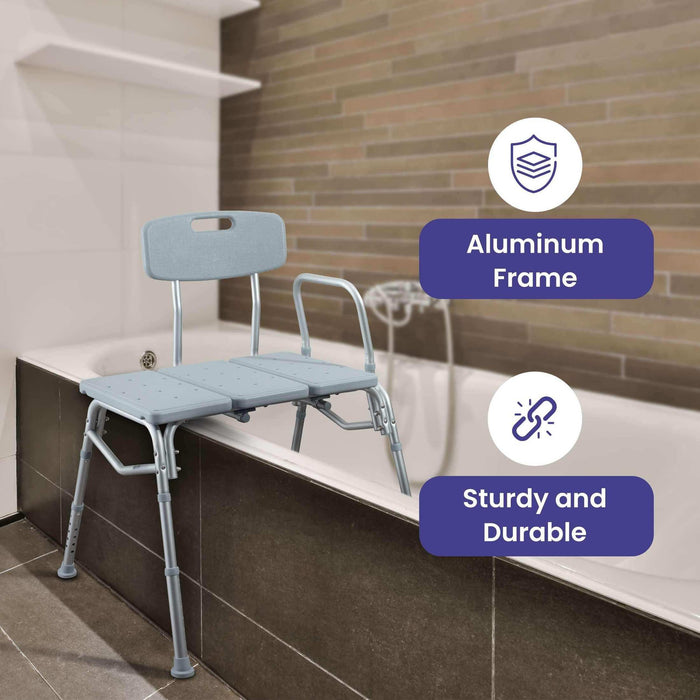 Medacure Transfer Bench Shower Chair for Bathtub - Case of 2 - Elvoros